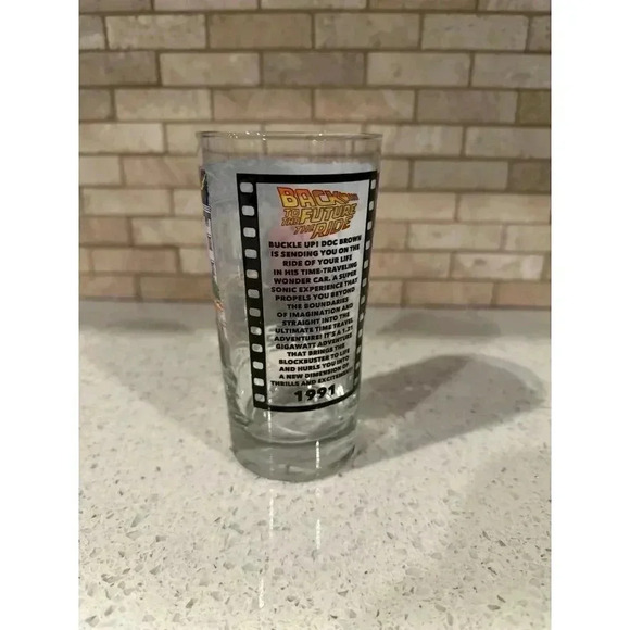 Back To The Future Universal Studios Florida Drinking Glass - Picture 3 of 3